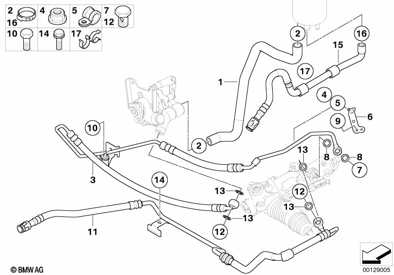 Genuine BMW 32416771744 E60 E61 Expansion Hose, Active Steering (Inc. 520i, 525i & 530i) | ML Performance UK Car Parts