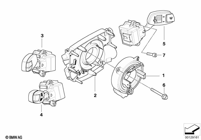 Genuine BMW 61319136899 E60 E64 E63 Switch Unit Steering Column (Inc. 525d, 530xd & 550i) | ML Performance EU Car Parts