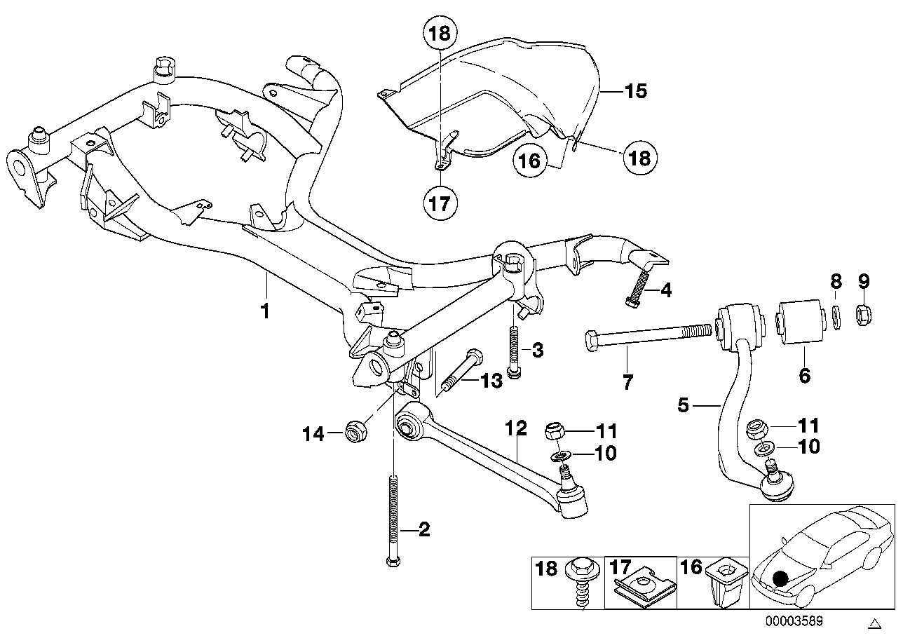 Genuine BMW 31303450534 E53 E39 E83 Collar Screw M12X1,5X80 ZNS3 (Inc. X3, X5 3.0d) | ML Performance UK Car Parts