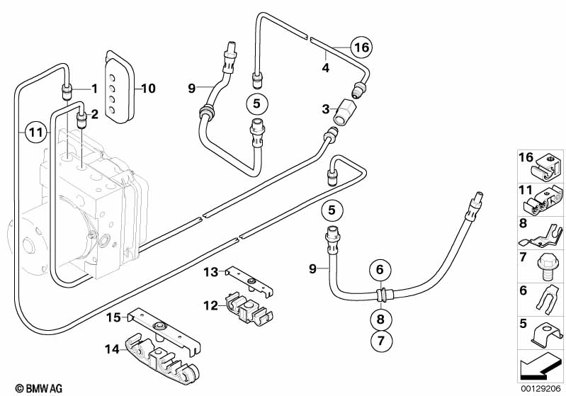 Genuine BMW 34303411763 E83 E83 Brake Pipe Bracket (Inc. X3 1.8d) | ML Performance UK Car Parts