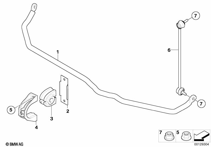 Genuine BMW 31306781545 E65 E66 Swing Support, Front, Left (Inc. 745d, 750i & 740Li) | ML Performance UK Car Parts