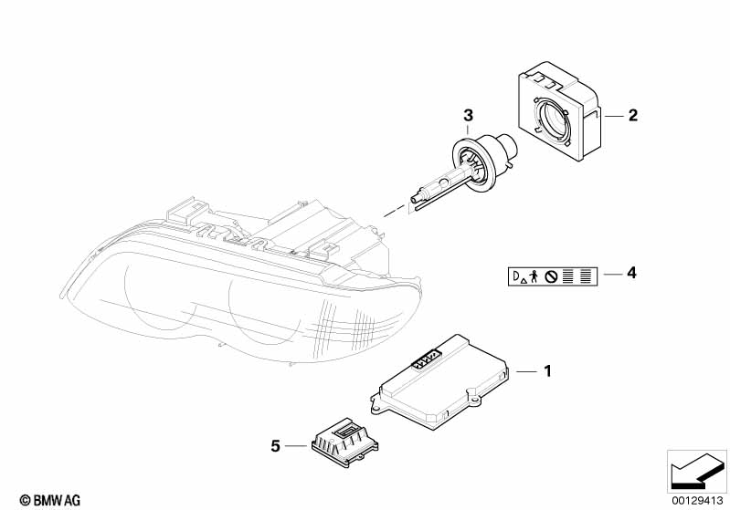 Headlight, electronic parts, Xenon light