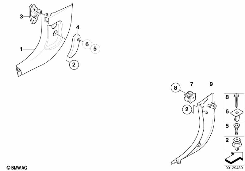 Trim panel leg room