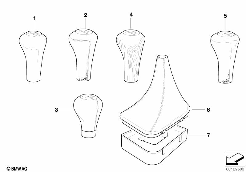 Gear shift knobs/shift lever coverings