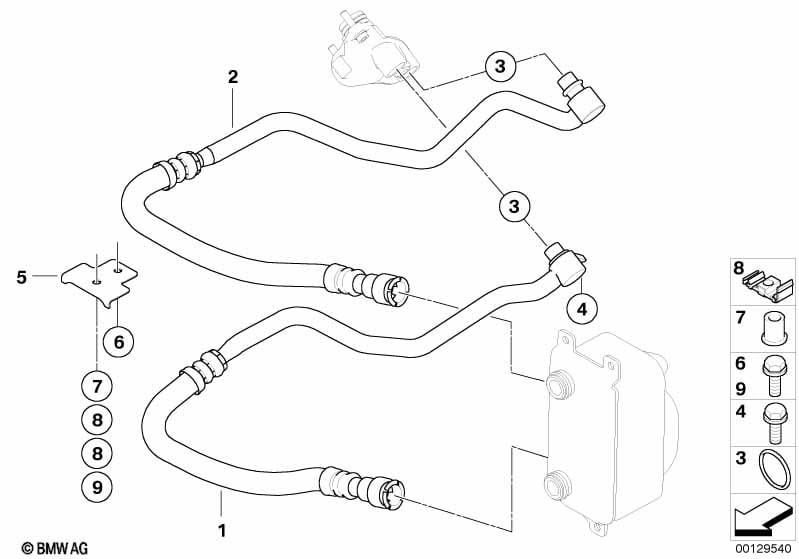 Motorölkühlerleitung