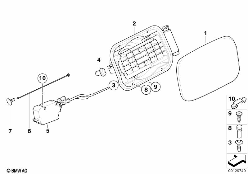 Genuine BMW 51177055877 E83 Fill-In Flap (Inc. X3) | ML Performance EU Car Parts