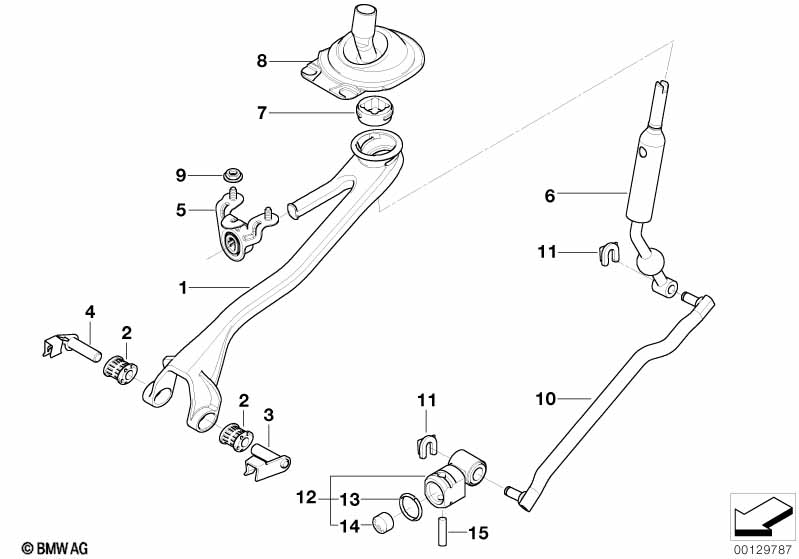 Gear shift parts,manual transm./4-wheel