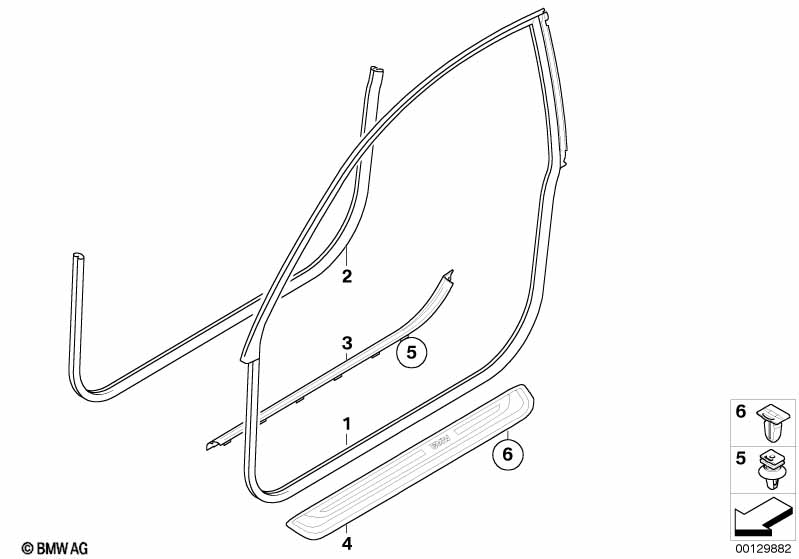Genuine BMW 51477073885 E63 E64 Cover Strip, Entrance, Interior, Left ANTHRAZIT (Inc. 630i) | ML Performance UK Car Parts