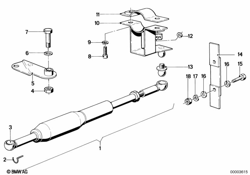 Genuine BMW 31421232361 Steering Damper (Inc. R75/5, R90S & R 75) | ML Performance UK Car Parts