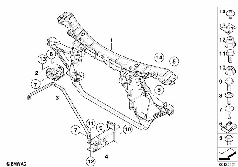 Genuine BMW 51713403606 E83 Bracket, Hood Catch End Support (Inc. X3) | ML Performance EU Car Parts
