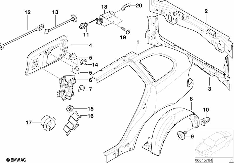 Genuine BMW 51178403212 E53 Fill-In Flap Bracket (Inc. X5) | ML Performance EU Car Parts