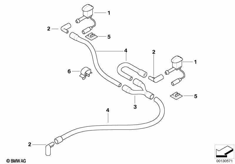 Single parts for windshield cleaning