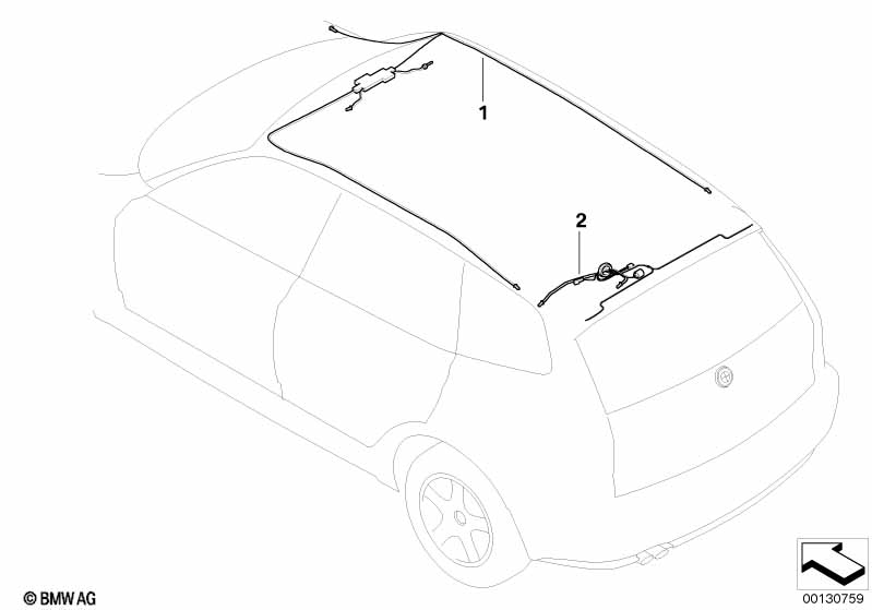 Roof cable harness