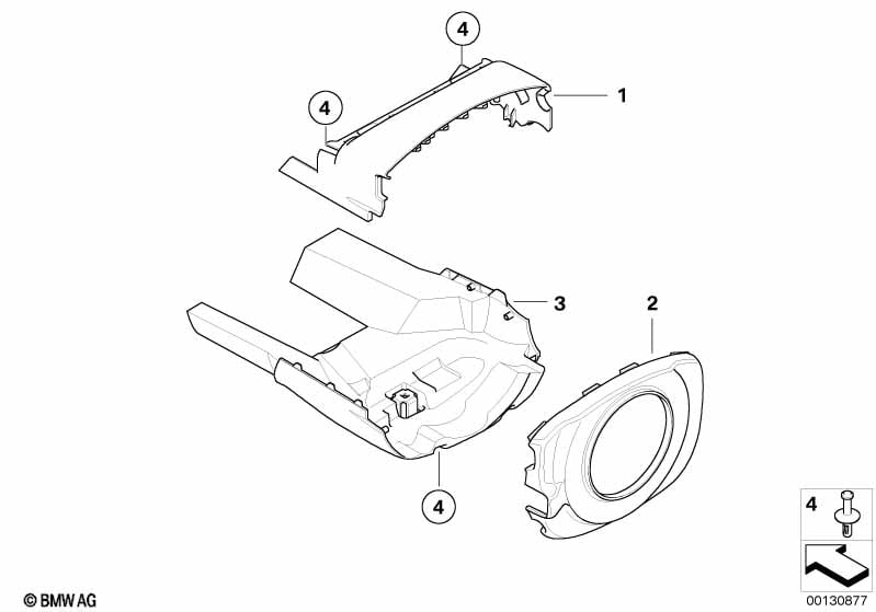 Steering column trim, high