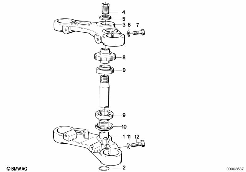 Fork brace, bottom/top