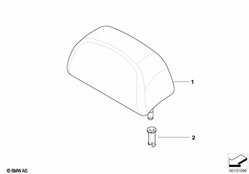 Rear seat head restraint