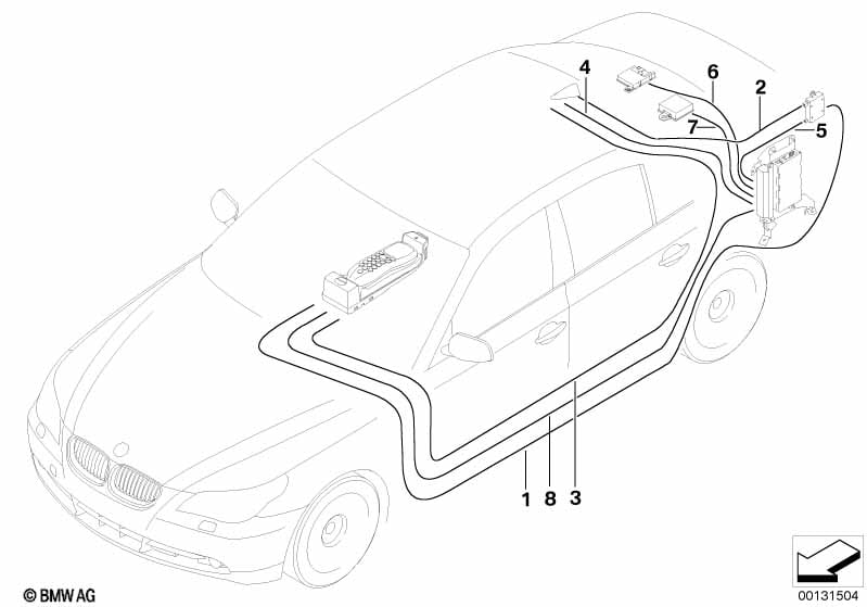 Antenna line, telephone