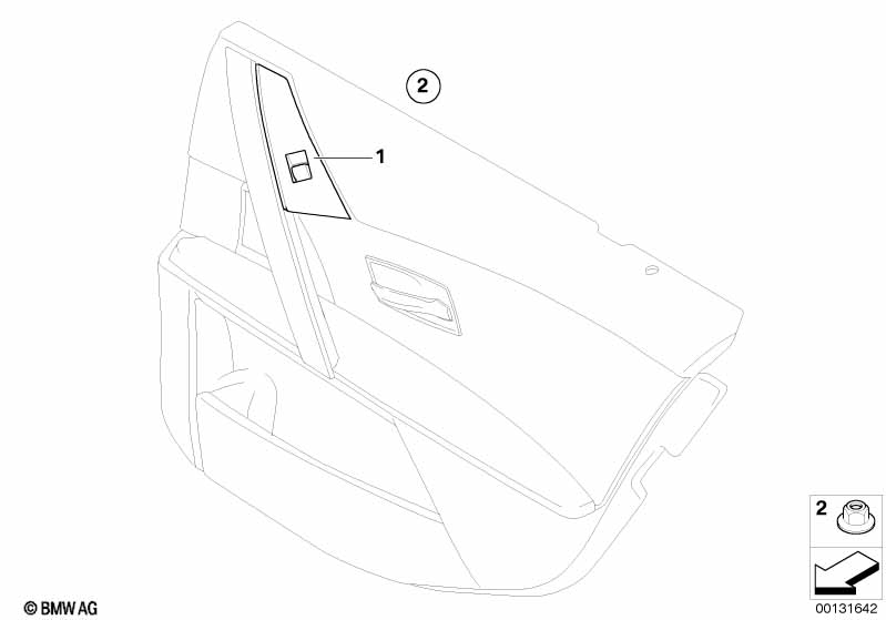 Window lifter switch, rear