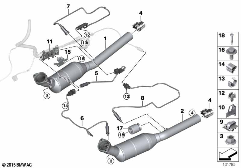 Genuine BMW 11787530736 E53 Regulating Lambda Probe L=840mm (Inc. X5) | ML Performance UK Car Parts