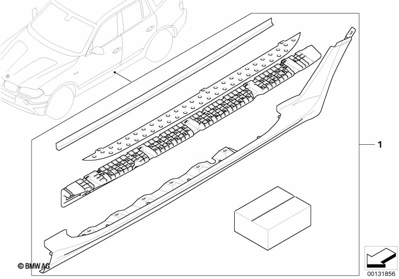 Retrofit kit, aluminium footboard