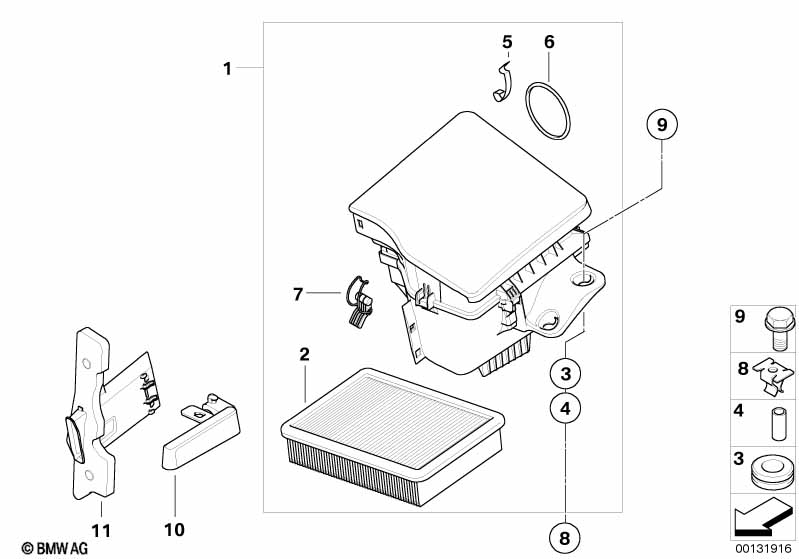 Intake silencer / Filter cartridge Intake silencer / Filter cartridge