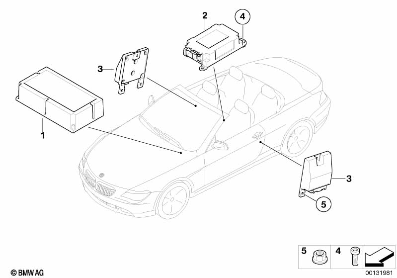 Genuine BMW 65776962888 E64 E85 Sensor, B-Pillar Right (Inc. 630i, Z4 3.0i & 650i) | ML Performance EU Car Parts
