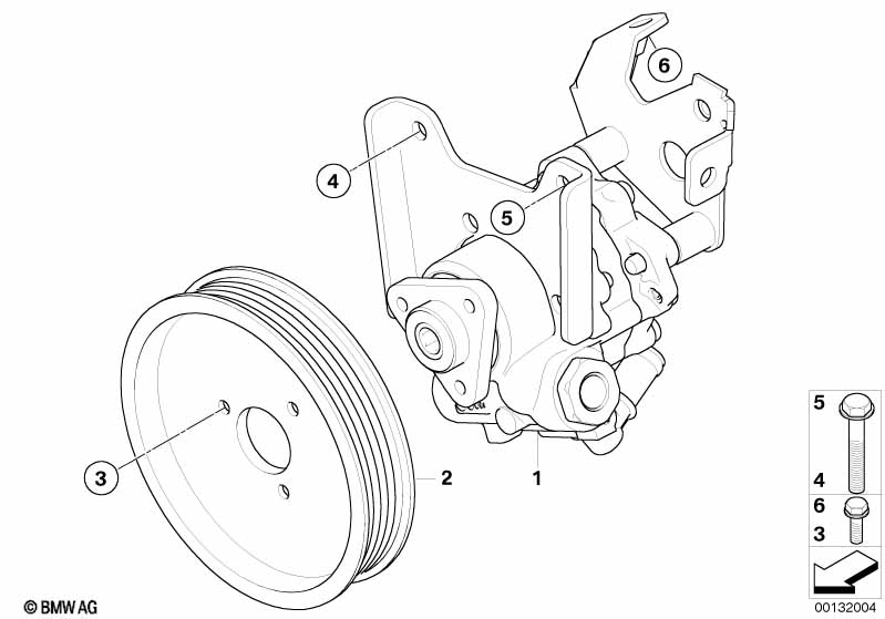 Genuine BMW 32427516848 E83 E61 E60 Pulley D=116mm (Inc. 730Li, 525xi & X3 2.5si) | ML Performance UK Car Parts