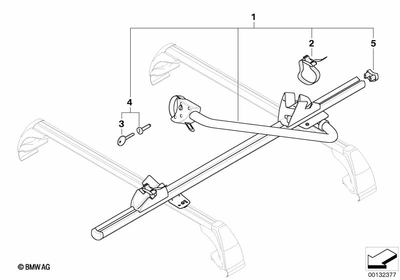 Touring bicycle holder