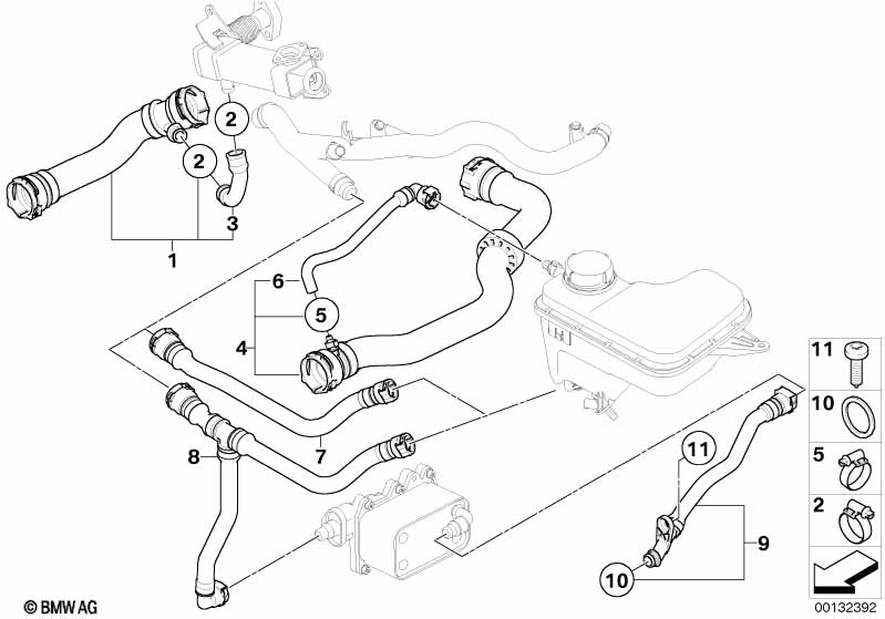 Genuine BMW 17123401585 E83 Coolant Hose (Inc. X3 3.0d) | ML Performance EU Car Parts