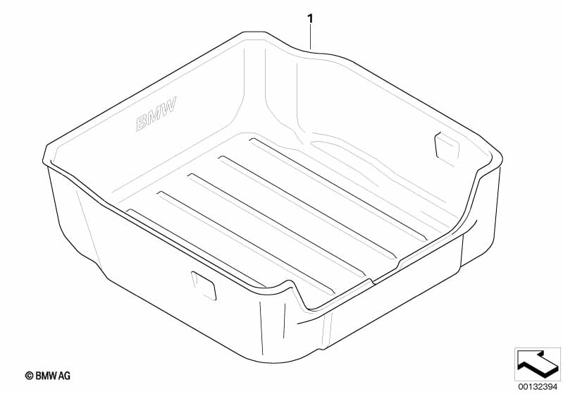 Luggage compartment pan