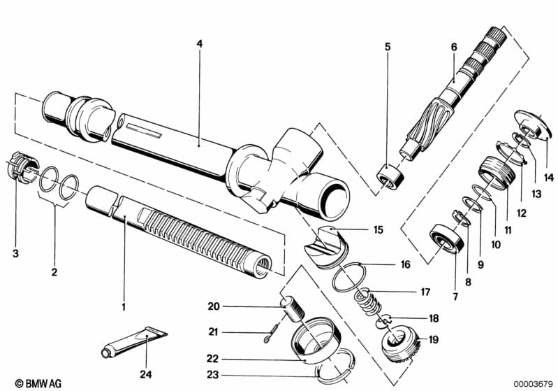 Steering box single components