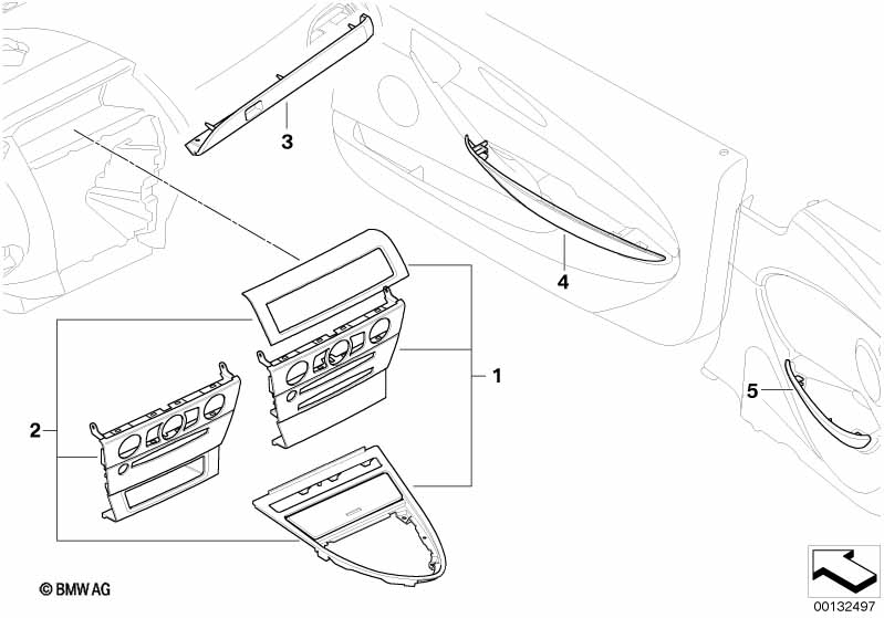 Genuine BMW 51417116056 E63 E64 Decorative Strip, Door Front Right BIRKE BEIGE (Inc. 630i, 635d & 650i) | ML Performance EU Car Parts