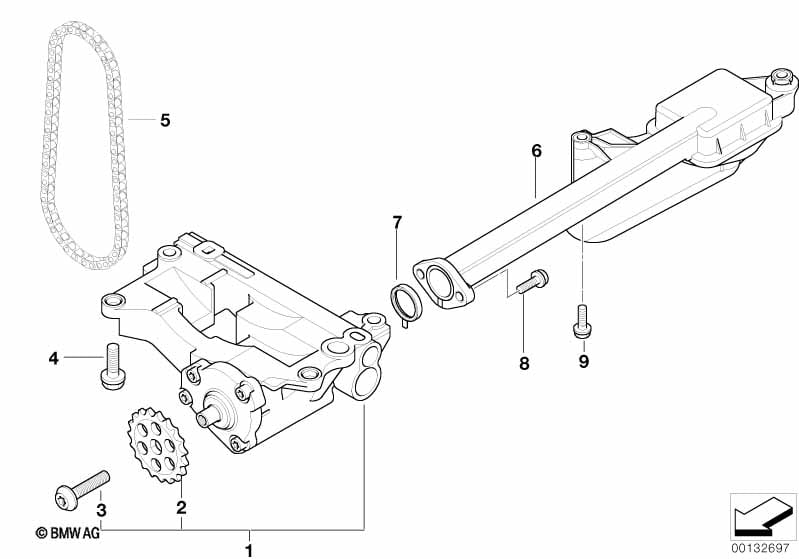 Lubrication system/Oil pump with drive