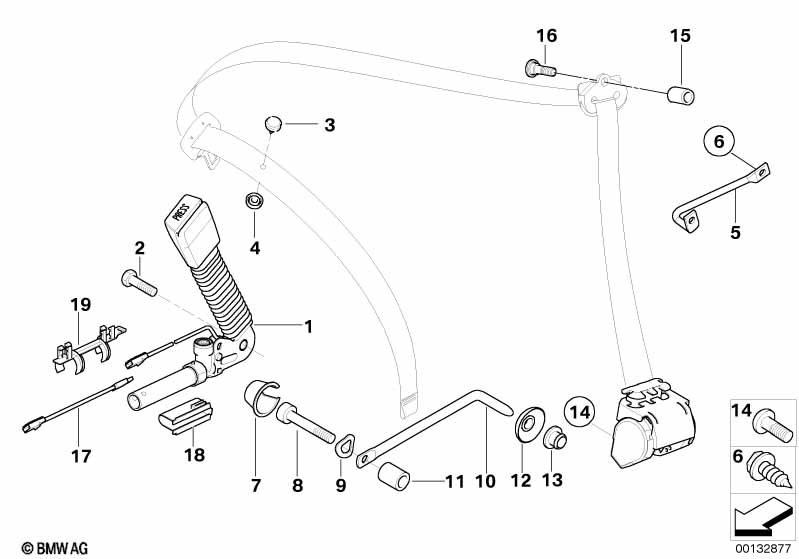 Genuine BMW 61129189482 E63 Wire, Seat Belt Tensioner/Seat Plug (Inc. 650i, 630i & M6) | ML Performance US Car Parts