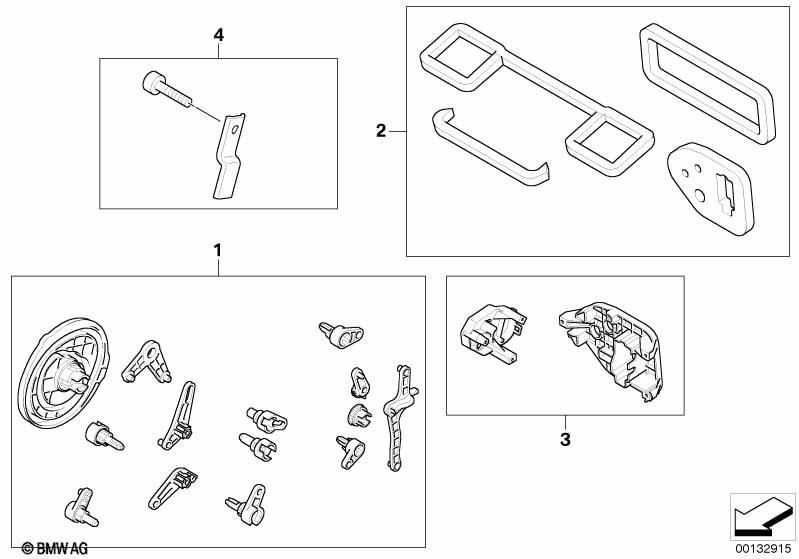 Genuine BMW 64116927612 E85 E86 Set Of Small Parts Adjust.Lever (Inc. Z4) | ML Performance UK Car Parts