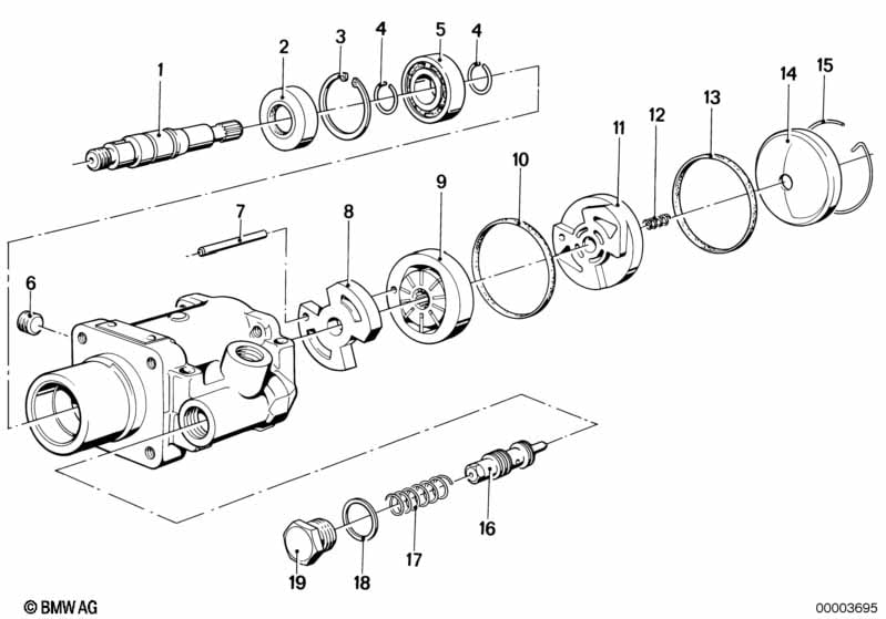 Hydro steering-vane pump/single parts