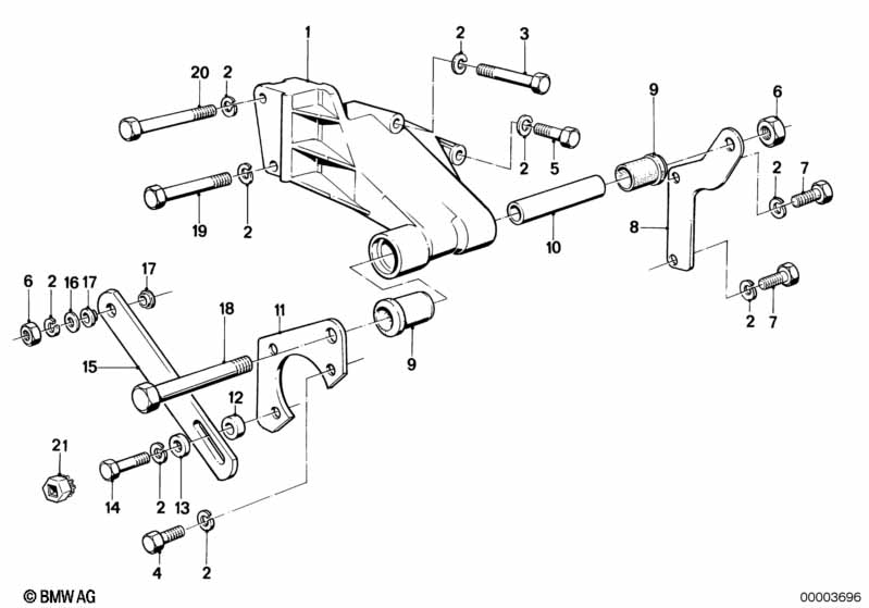 Genuine BMW 07119906728 E39 E53 E32 Hex Bolt M8X110-8.8 (Inc. 628CSi) | ML Performance UK Car Parts