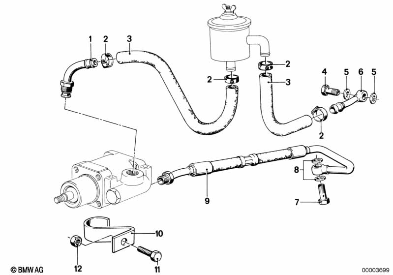Hydro steering-oil pipes