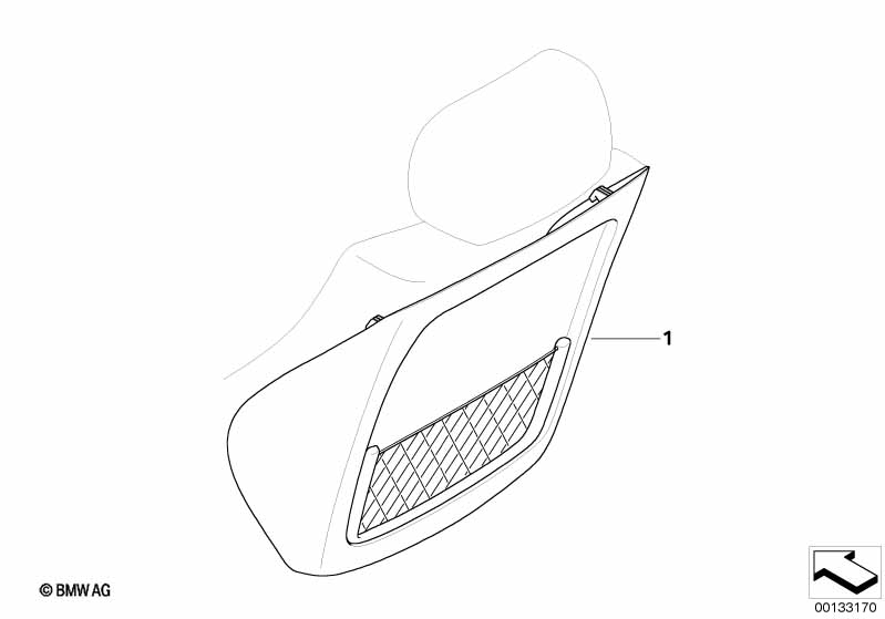 Retrofit, net bag at seat backrest