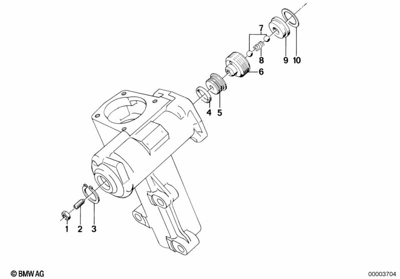 Hydro steering box, single components