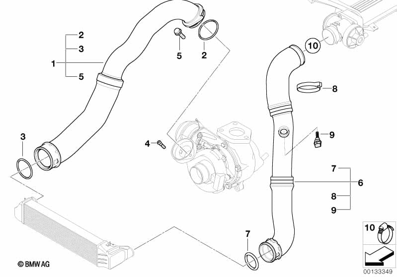 Intake manifold-supercharg.air duct