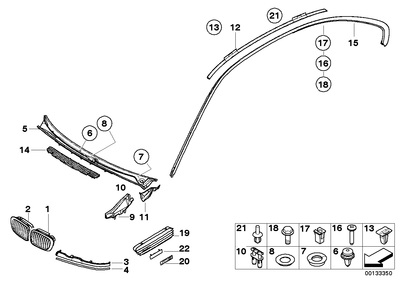 Genuine BMW 51138238952 E46 Fixing Clamp Right HELLGRUEN (Inc. 318Ci) | ML Performance UK Car Parts