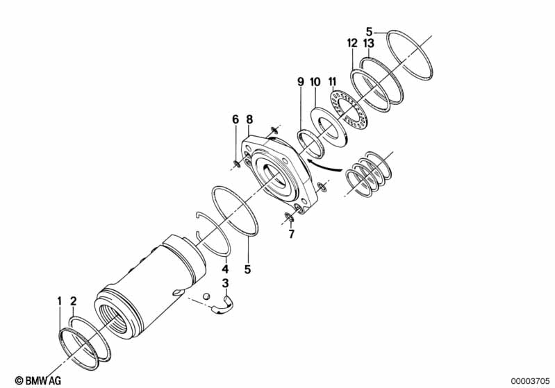Hydro steering box - piston/mounting