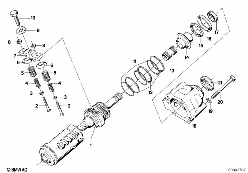 Hydro steering box - worm gear/mounting