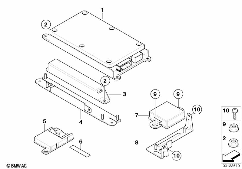 Single parts, SA 638, trunk