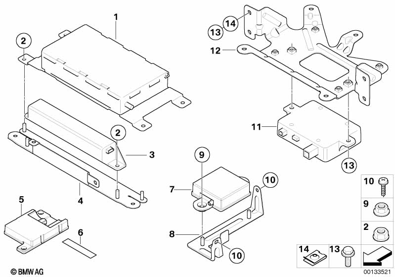 Single parts, SA 644, trunk