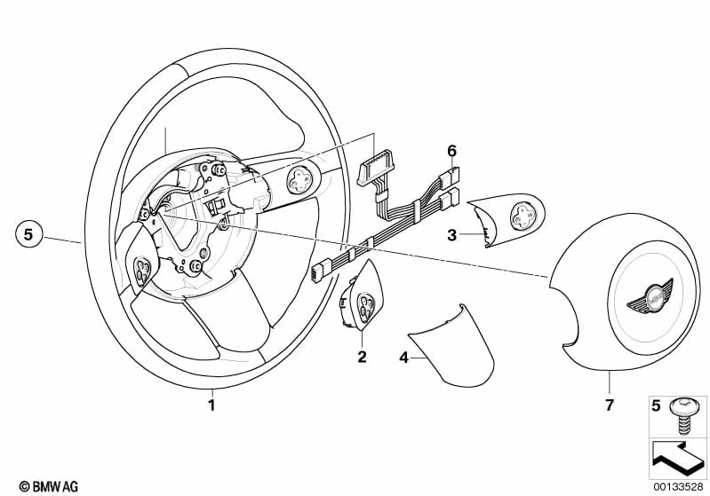 Sportovní volant airbag multifunkční