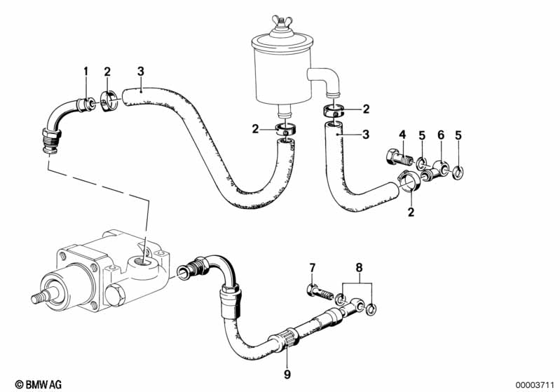 Hydro steering-vane pump/bearing support