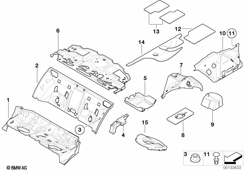 Genuine BMW 51487000295 E66 E67 E65 Sound Insulation Trunk Left (Inc. 745LiS, ALPINA B7 & 740Li) | ML Performance EU Car Parts