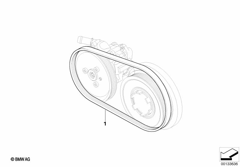 Genuine BMW 11287794070 E93 E90 E91 Ribbed V-Belt 4PK X 790 (Inc. 330xd, 330d & 325d) | ML Performance UK Car Parts
